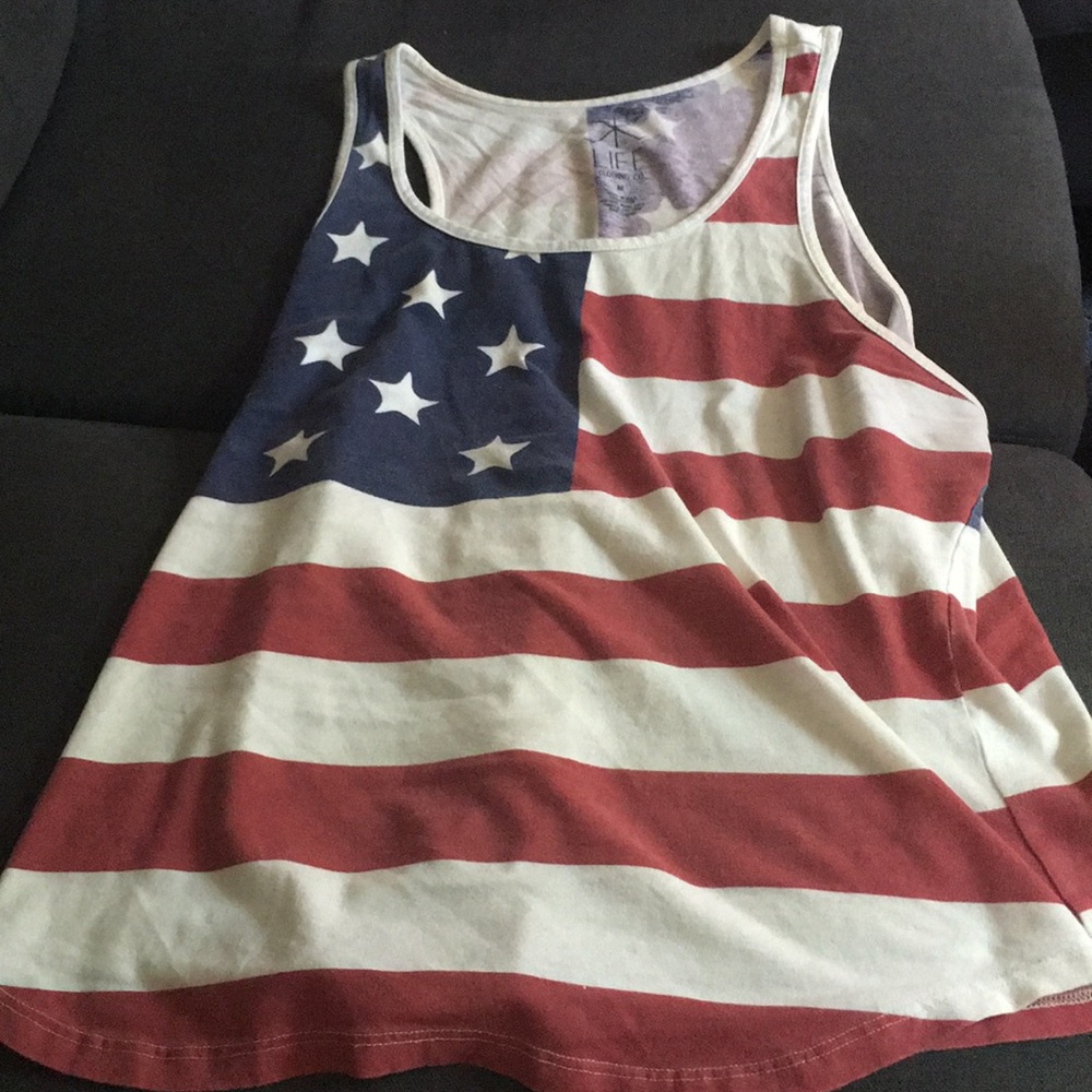 American flag men’s tank top